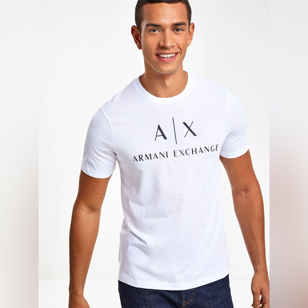 Armani Exchange White Short Sleeve Tee Classic Crew Neck size XL